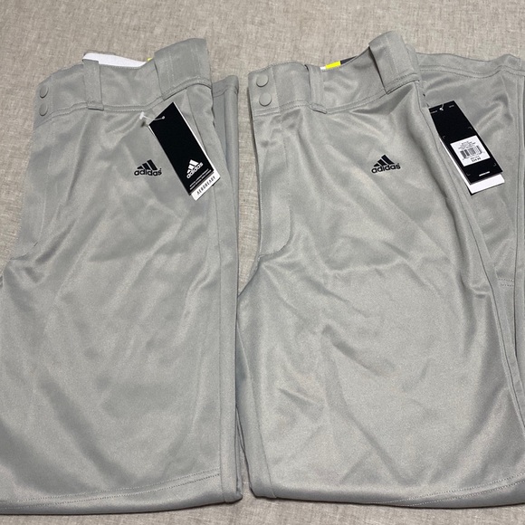 adidas Other - Adidas baseball grey pants open bottom boys relaxed fit YXL youth extra large